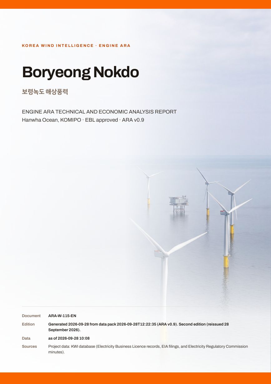 Boryeong Nokdo Engine ARA report cover, sample preview