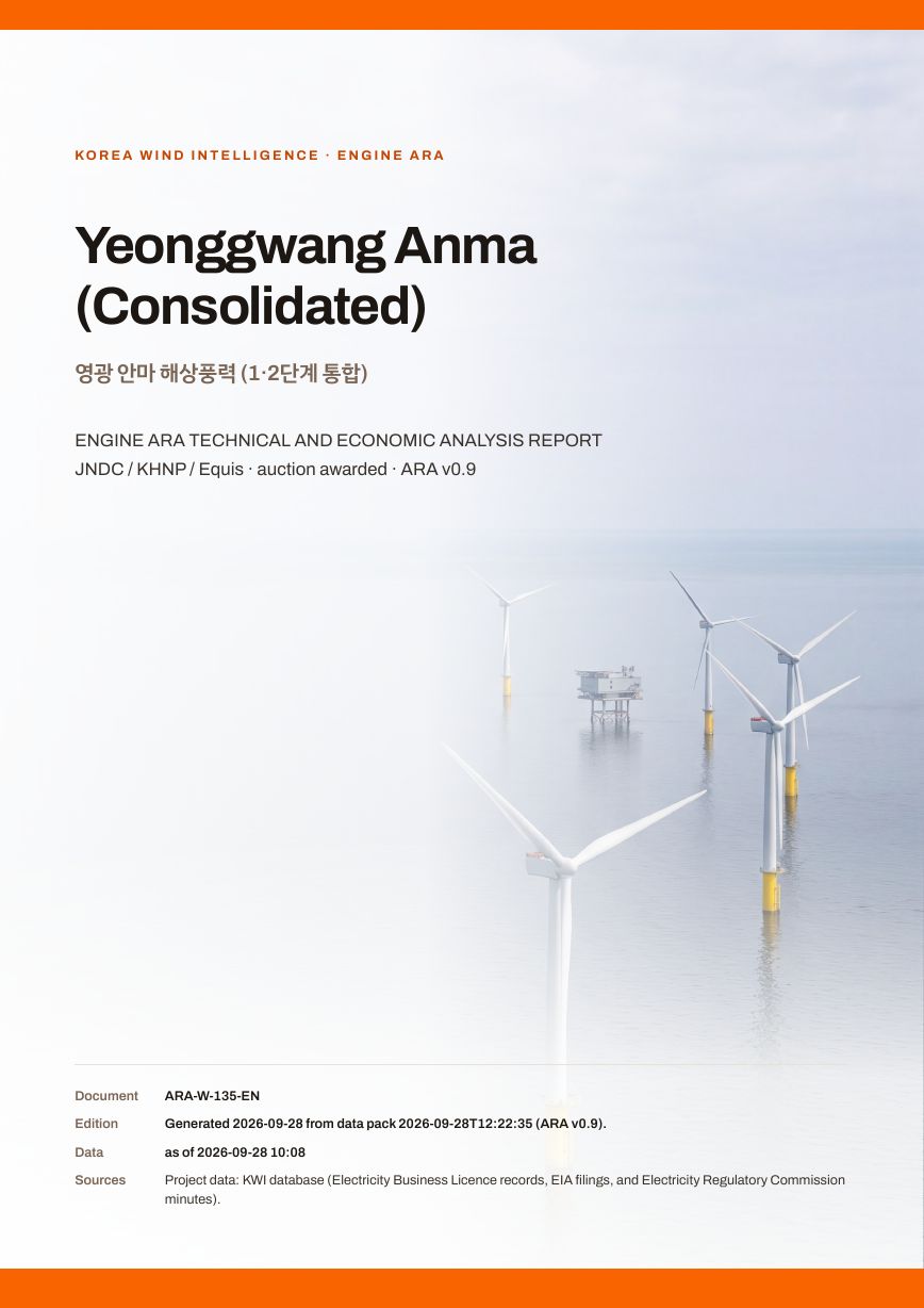 Yeonggwang Anma Offshore Wind (Consolidated) Engine ARA report cover, sample preview