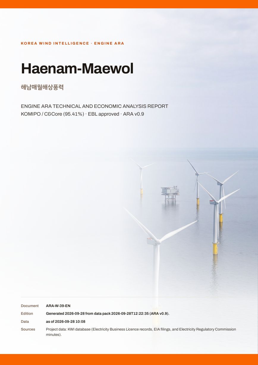 Haenam-Maewol Engine ARA report cover, sample preview
