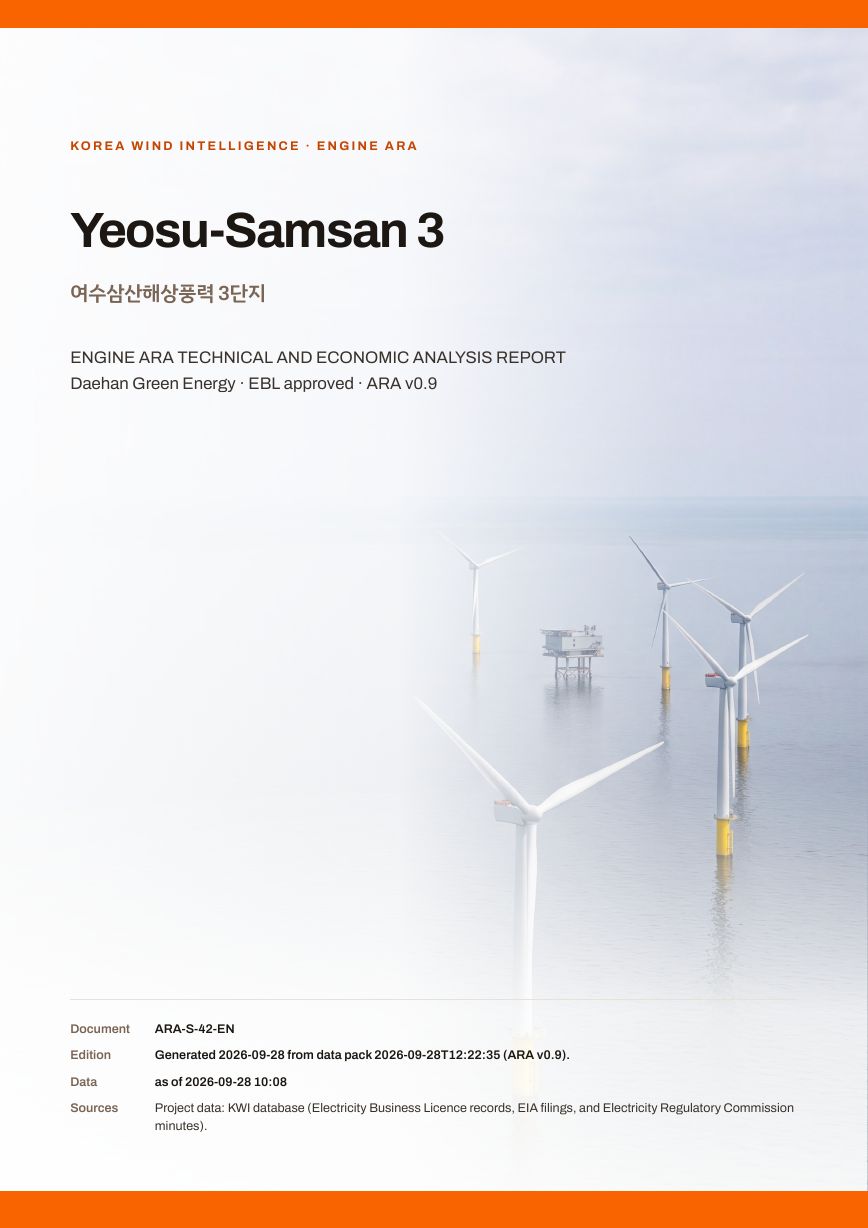 Yeosu-Samsan 3 Engine ARA report cover, sample preview