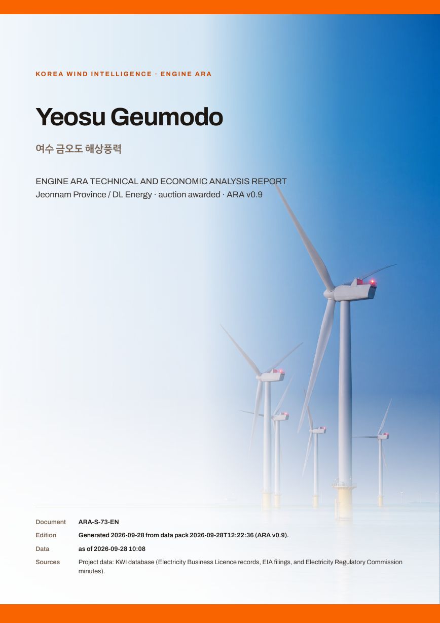 Yeosu Geumodo Engine ARA report cover, sample preview