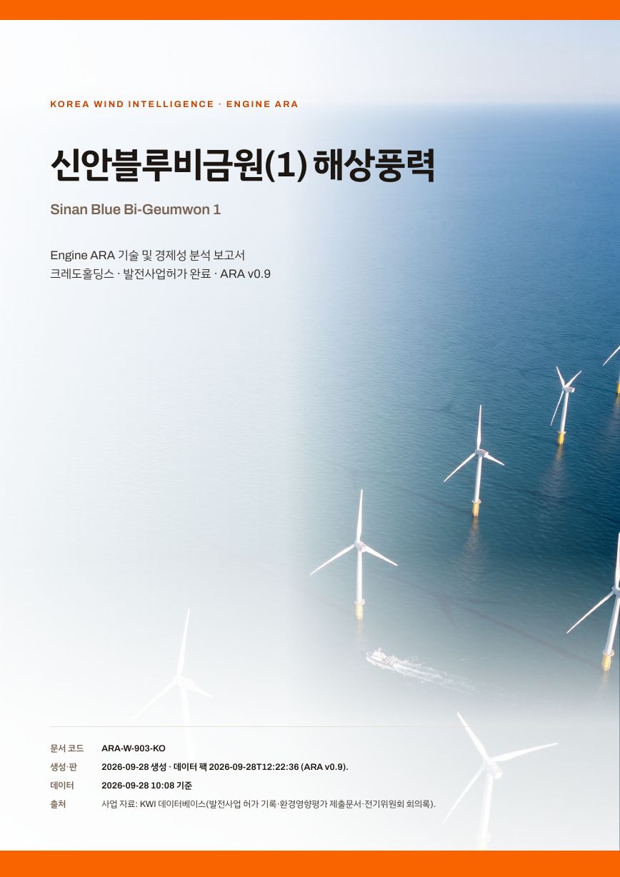 신안블루비금원(1) 해상풍력 엔진아라 보고서 표지(샘플 미리보기)