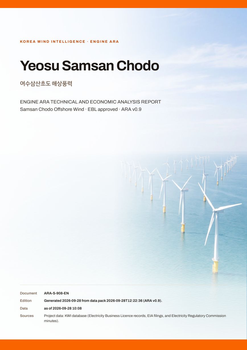 Yeosu Samsan Chodo Engine ARA report cover, sample preview